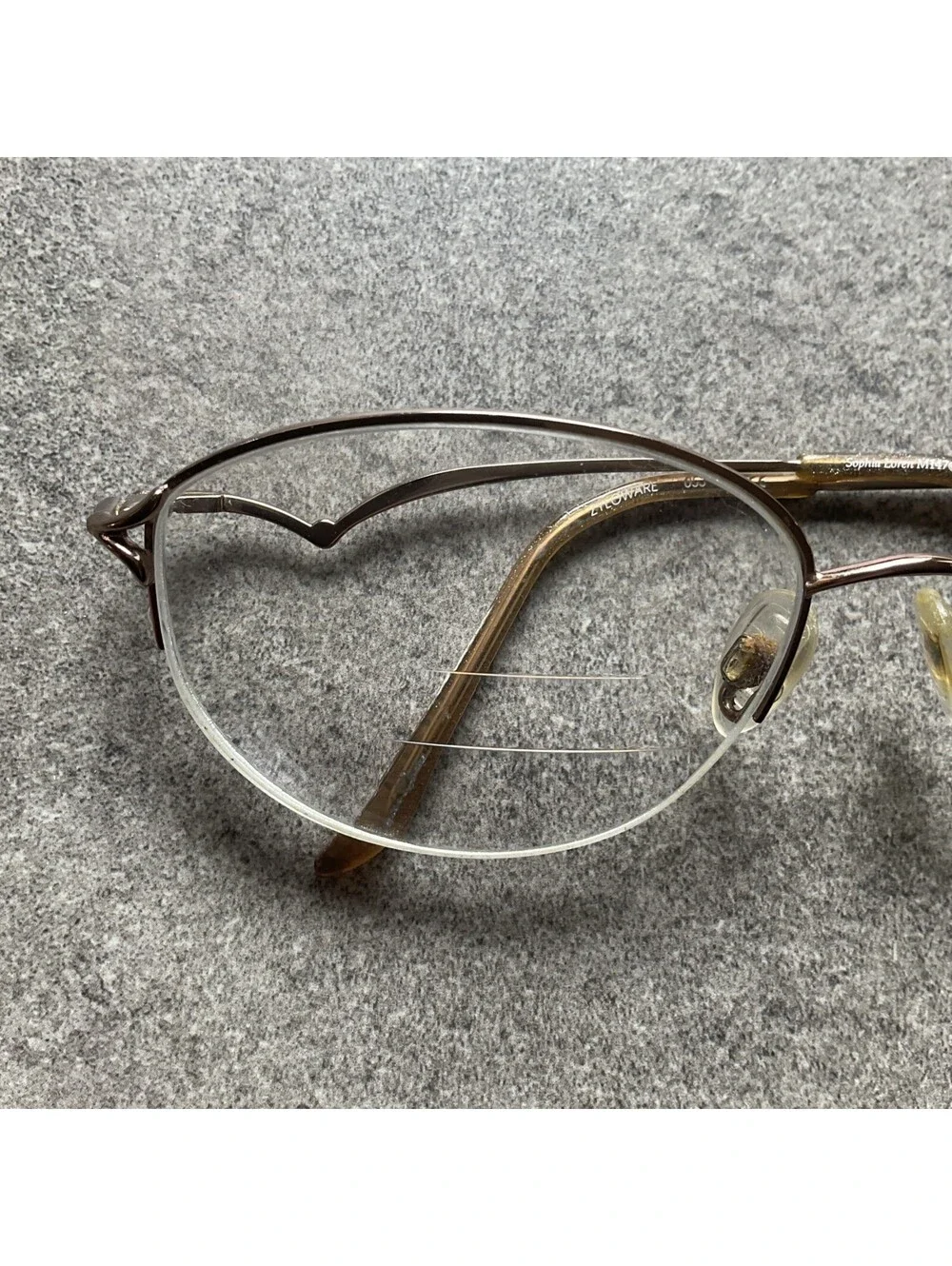 Sophia Loren Eyeglasses Frame M147 Zyloware 54 18 135 Gold Tone Frames G1